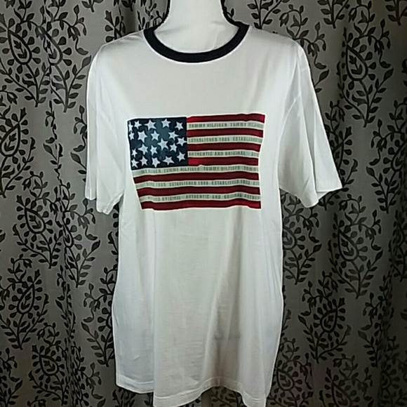 tommy hilfiger usa flag t shirt